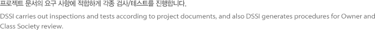 프로젝트 문서의 요구 사항에 적합하게 각종 검사/테스트를 진행합니다.